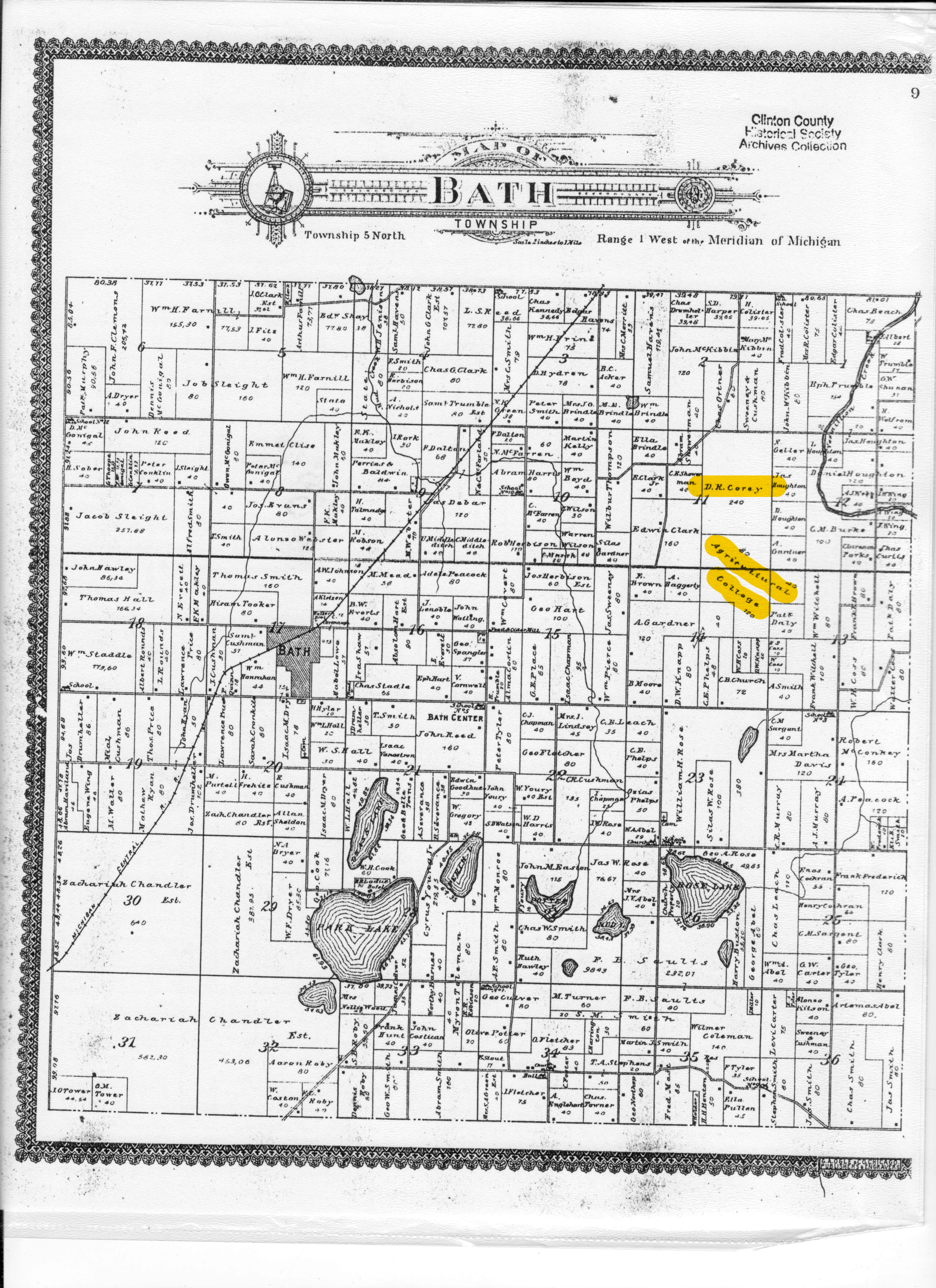 1896 BATH PLAT MAP
